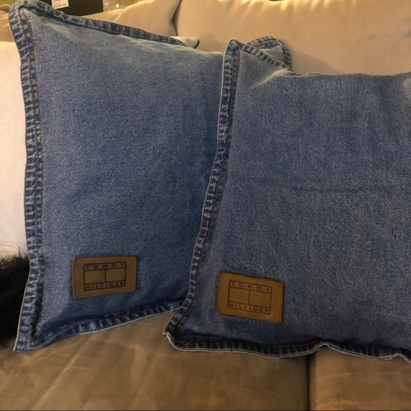 denim pillow cases